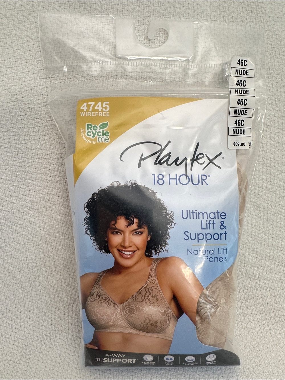 Playtex Nude Lace Wirefree Bra - Light Nude